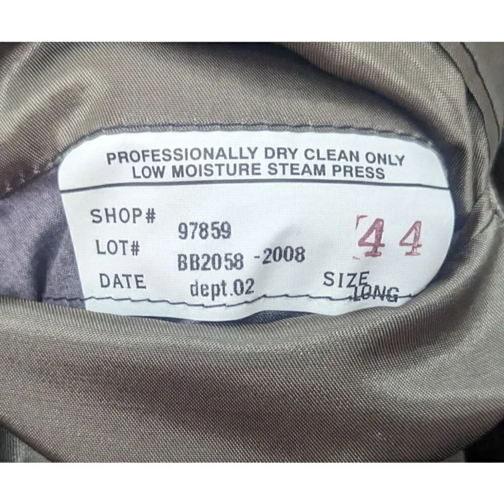 Brooks Brothers Wool Men's Grey Sport Jacket Blazer 2 Button Made in USA 44 LONG
